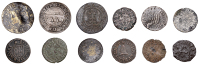 SOMERSET, Bruton, Borough Farthing, 1669, 1.06g/12h (N 3995; BW. 75); Chard, Borough Farthing, 1669, 1.41g/9h (N...