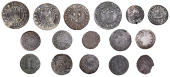 SOMERSET, Taunton, Borough Farthings, 1667 (3), 2.71g/12h (N 4114; BW. 228), 1.31g/9h (N 4115; BW. 229), 1.25g/6h (N...