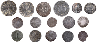 SOMERSET, Taunton, Borough Farthings, 1667 (3), 2.71g/12h (N 4114; BW. 228), 1.31g/9h (N 4115; BW. 229), 1.25g/6h (N...