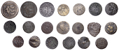 SUFFOLK, Brampton, Thomas Smith, Halfpenny, 1668, 1.57g/12h (N 5402; BW. 28); Debenham, Amos Fisher, heart-shaped...