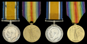 Pair: Private S. W. Drinkwater, 3rd Regiment, South African Infantry
British War and Bilingual Victory Medals (Pte....