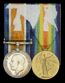 Pair: Second Lieutenant W. Mollison, 3rd Regiment, South African Infantry, who was wounded in action at Delville...