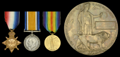 Pair: Private J. Sackville, 3rd Regiment, South African Infantry, who was killed in action during the Battle of the...