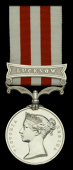 Indian Mutiny 1857-59, 1 clasp, Lucknow (Wm. Peavey, 1st Bn. 23rd R.W. Fus.) edge bruise, otherwise good very fine 	...