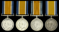 British War Medal 1914-20 (4) (L/Cpl. A. W. Barham. 3rd S.A.I.; Pte. J. J. Dowse 3rd S.A.I.; Pte. J. D. Innes. 3rd...