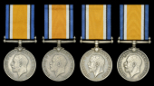 British War Medal 1914-20 (4) (Pte. A. J. Amoore. 3rd S.A.I.; Pte. R. Blom. 3rd S.A.I.; Pte. W. A. Cassell. 3rd...