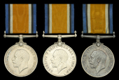 British War Medal 1914-20 (3) (Pte. W. De Kock. 3rd S.A.I.; L/Cpl. P. V D B. Store. 3rd S.A.I.; L/Cpl. G. Turner....