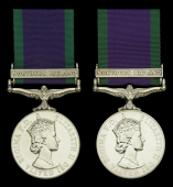 General Service 1962-2007, 1 clasp, Northern Ireland (2) (24203632 Fus. R. Roberts RWF; 24153893 Fus. N. Sweeny RWF)...