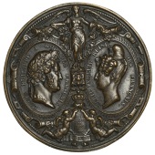 FRANCE, La famille royale visite la Monnaie de Paris [Visit of the Royal Family to the Mint], 1833, a copper cliché...