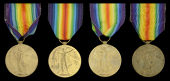 Bilingual Victory 1914-19 (4) (Pte. M. Marais. 3rd S.A.I.; Pte. J. S. Oddy. 3rd S.A.I.; Pte. J. W. Pocock. 3rd...