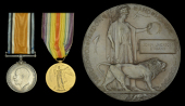 Pair: Private J. J. Ewbank, 4th Regiment, South African Infantry, who was killed in action during the Battle of the...
