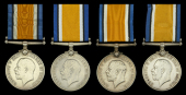 British War Medal 1914-20 (4) (L/Cpl. C. Wiehahn. 4th S.A.I.; Pte. F. W. Slaughter. 4th S.A.I.; Pte. H. M. Smith....