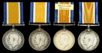British War Medal 1914-20 (4) (L/Sjt. J. T. B. Holland. 4th S.A.I.; Pte. J. J. Brand. 4th S.A.I.; Pte. S. T. Cope....
