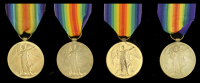 Bilingual Victory Medal 1914-19 (4) (L/Cpl. E. C. Baker. 4th S.A.I.; L/Cpl. W. G. Birch. 4th S.A.I.; L/Cpl. A. H....