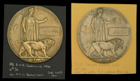 Memorial Plaque (2) (Charles Lyster Duff; Edmond William Henry Greenway) traces of adhesive to reverse of both,...