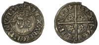Alexander III (1249-1286), Second coinage, Sterling, class Ma, mm. plain cross, bust left with little backsweep to...
