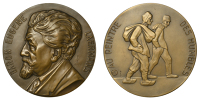 BELGIUM, Baron Eugène Laermans, 1938 [struck 1939], a bronze medal by A. Bija for Fisch on behalf of Les Amis de la...