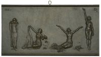 FRANCE, Isadore Duncan: Ode à la Pologne [Isadore Duncan: Ode to Poland], c. 1912, a uniface cast bronze plaque by...