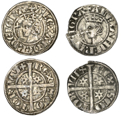 Alexander III (1249-1286), Second coinage, Sterlings (2), class Bc, mm. cross potent, bust left with wide, oval...