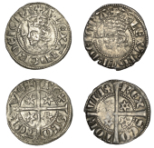 Alexander III (1249-1286), Second coinage, Sterlings (2), class Ma/B mule, mm. plain cross on obv., cross potent on...
