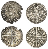 Alexander III (1249-1286), Second coinage, Sterlings (2), class E1, mm. cross potent, bust left, rev. long cross,...