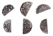 Alexander III (1249-1286), First coinage, Cut Halfpence (3), class III (2), Lanark, Wilam, wi la[––], 0.58g/1h...