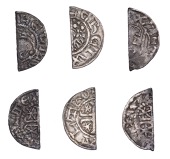 William the Lion (1165-1214), Short Cross and Stars coinage, Phase B, Cut Halfpence (3), all Phase B, class I (2),...