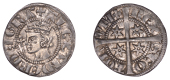 Alexander III (1249-1286), Second coinage, Sterling, class Mb1, mm. plain cross, bust left with wider hair, pellets...