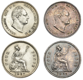 William IV (1830-1837), Groats (2), 1836 (ESC 2515, 2520; S 3837). The first with an attractive cabinet tone, the...