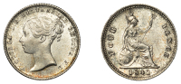 Victoria (1837-1901), Groat, 1842/1, 2 over 1 in date (ESC 3333; S 3913). Lightly toned, extremely fine, rare	...