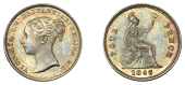Victoria (1837-1901), Groat, 1847/6, 7 over 6 in date (ESC 3339; S 3913). Prettily toned, almost extremely fine and...