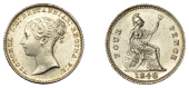 Victoria (1837-1901), Groat, 1848/6, second 8 over 6 in date (ESC 3341; S 3913). Lustrous, extremely fine, rare	...