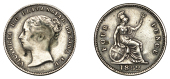 Victoria (1837-1901), Groat, 1852, 2 of date slightly slanted (ESC 3346; S 3913). Toned, PVC verdigris on obverse,...
