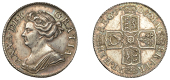 Anne (1702-1714), Shilling, 1708, third bust, plain angles (ESC 1399; S 3610). Scuff across centre of reverse,...