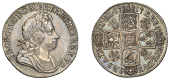 George I (1714-1727), Shilling, 1717, roses and plumes (ESC 1564; S 3645). Grey patina, good very fine	 £90-£120