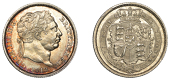 George III (1760-1820), New coinage, Shilling, 1818, high 8 variety (ESC 2151; S 3790). Obverse attractively toned...