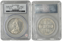 Victoria (1837-1901), Double-Florin, 1887, Arabic 1 in date (ESC 2697; S 3923). Cleaned, otherwise extremely fine...