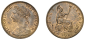 Victoria (1837-1901), Halfpenny, 1876h (F 326; BMC 1814; S 3957). Streaky patina over original colour, extremely...
