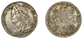 George II (1727-1760), Sixpence, 1743, roses, 6 harp strings (ESC 1752; S 3709). Toned, very fine	 £70-£90