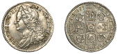 George II (1727-1760), Sixpence, 1745, roses (ESC 1753; S 3709). Very fine, cleaned	 £30-£40