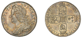 George II (1727-1760), Sixpence, 1750 (ESC 1760; S 3711). Attractively toned, extremely fine, scarce	 £120-£150