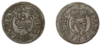 Charles I (1625-1649), Farthing, Maltravers type 2, mm. lis, no punctuation on reverse, seven strings, 0.65g/1h...