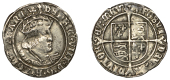 Henry VIII (1509-1547), Second coinage, Groat, Tower, mm. arrow (over lis on obv.), bust D, reads agl z franc,...