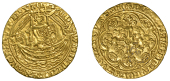 Edward III (1327-1377), Treaty Period, Half-Noble, London, mm. cross potent on rev. only, annulet before edward,...