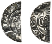 William II (1087-1100), Cut Halfpenny, Quatrefoil type [BMC II], London, perhaps Eadric, ed[—]nd, 0.59g/3h (N 852;...