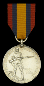 South African War National Commemorative Medal 1899-1900, by F. Bowcher, manufactured by Spink, London, the obverse...