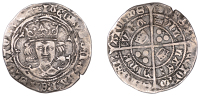 James II (1437-1460), Second coinage, Second issue, Groat, type IIIa, Edinburgh, mm. crown, tressure of nine arcs,...
