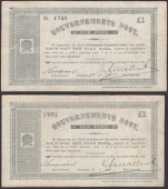 Gouvernements Noots, £1 (3), Pretoria, 28 May 1900, serial numbers 1733, 15901 and 16654, upward pointing spikes in...