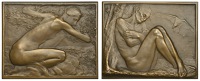 FRANCE, Les Saisons, or Vieillesse, 1906 [issued 1908], a bronze plaque by C.R. de Saint-Marceaux for the Société...