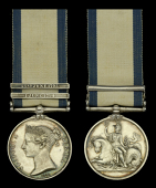 The Naval General Service medal awarded to Captain James McFarland, Royal Navy, promoted for the Glorious First of...